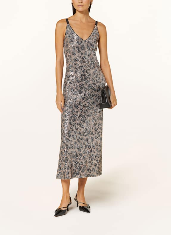 V by Vera Mont Evening dress with sequins LIGHT BROWN/ BROWN/ BLACK