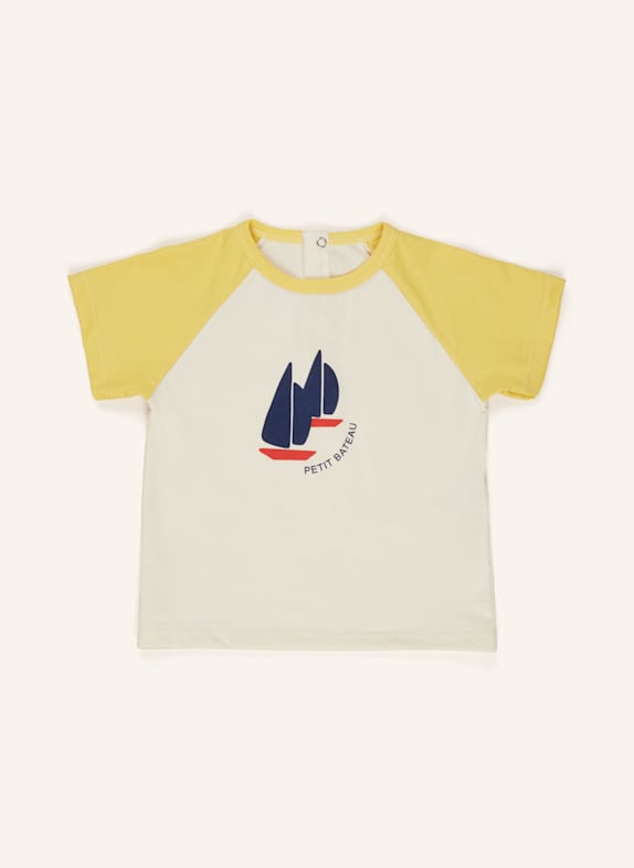 PETIT BATEAU T-Shirt ECRU/ GELB
