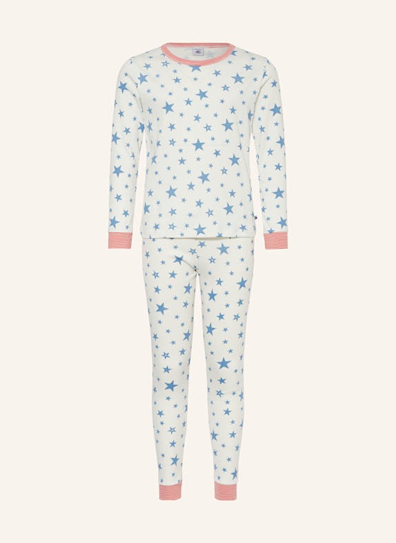 PETIT BATEAU Schlafanzug WEISS/ BLAU