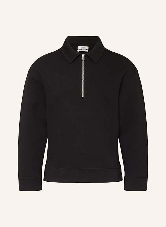 COS Jersey-Poloshirt SCHWARZ