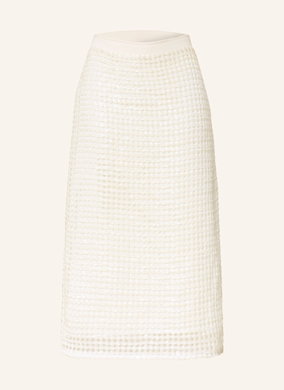 CLAUDIE PIERLOT Rock mit Pailletten ECRU