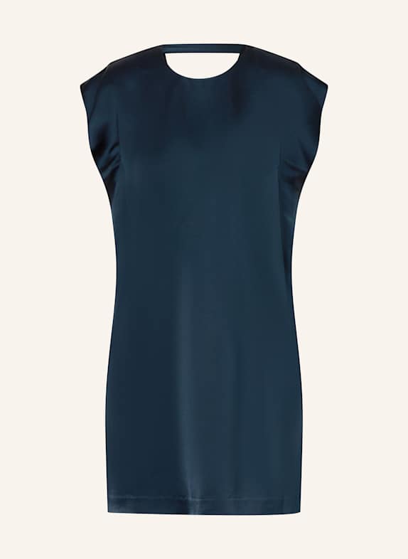 REISS Satinkleid mit Cut-out PETROL