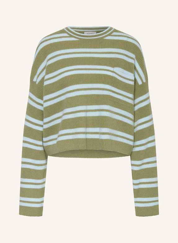 American Vintage Leinenpullover OLIV/ HELLBLAU