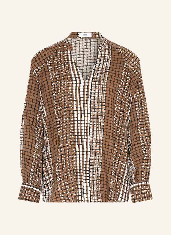 CINQUE Blusenshirt CIPALMINO BRAUN/ SCHWARZ/ WEISS