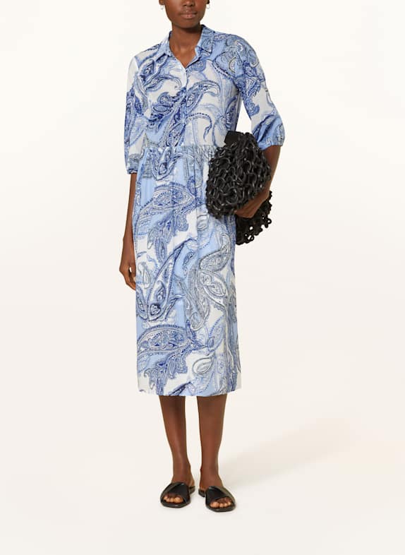 CINQUE Kleid CIDAVID mit 3/4-Ärmel BLAU/ WEISS