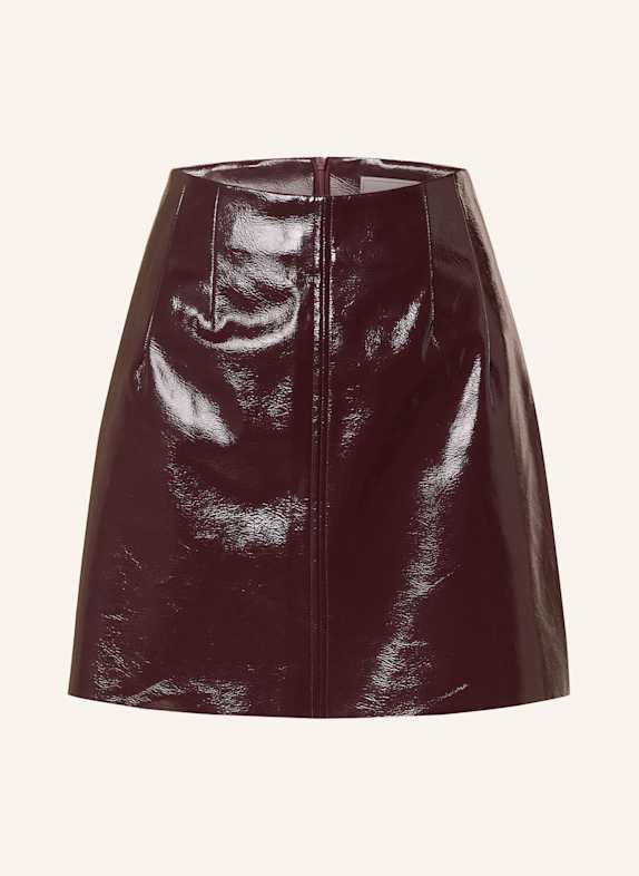 NEO NOIR Spódnica HEMIE z imitacji skóry CIEMNOCZERWONY