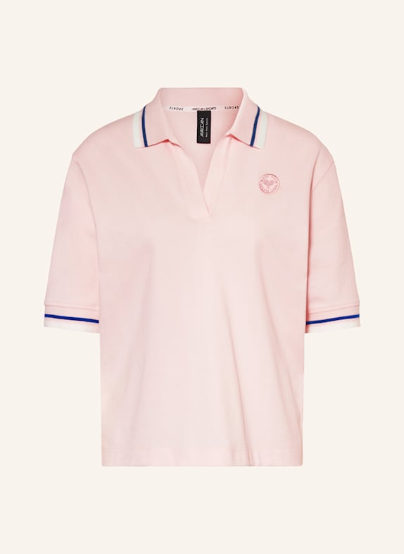 MARC CAIN Koszulka polo z piki 212 pinkesque