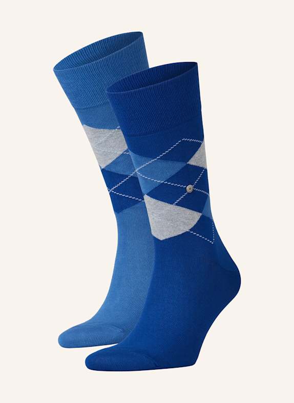 Burlington 2er-Pack Strümpfe EVERDAY ARGYLE 6337 CORNFLOWER BLUE