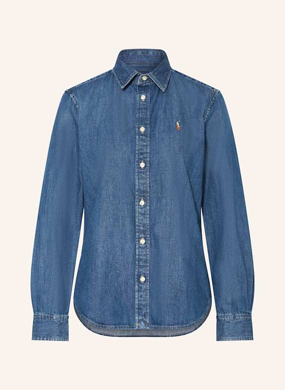 POLO RALPH LAUREN Hemdbluse in Jeansoptik BLAU
