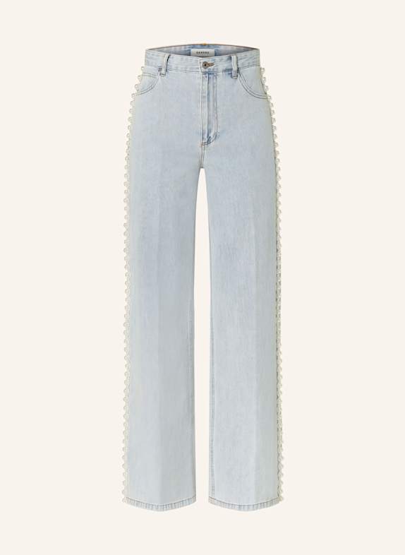SANDRO Straight Jeans mit Schmucksteinen J002 LIGHT BU JEAN