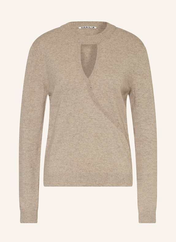 VANILIA Pullover mit Cut-out BEIGE