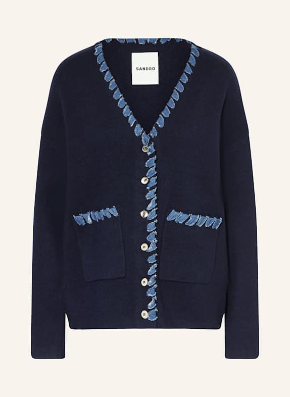 SANDRO Strickjacke DUNKELBLAU/ BLAU