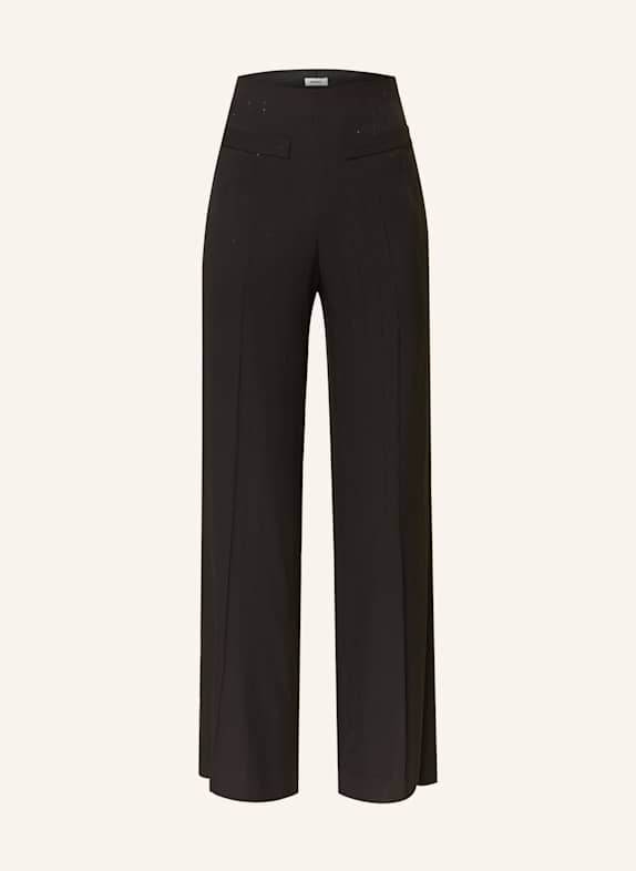 SANDRO Marlenehose mit Pailletten SCHWARZ