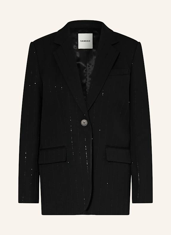 SANDRO Blazer mit Pailletten SCHWARZ