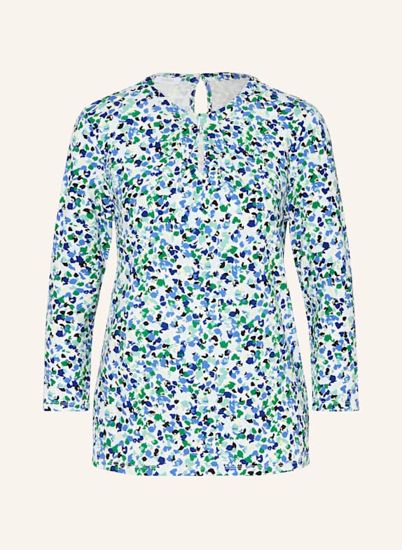 HOBBS Blusenshirt JULIA mit 3/4-Arm WEISS/ GRÜN/ BLAU
