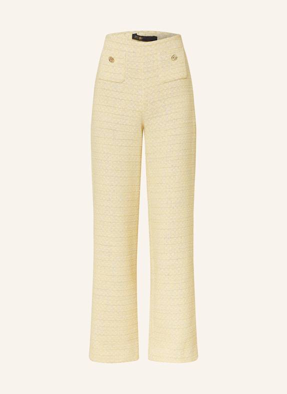 maje Tweed-Hose mit Glitzergarn GELB
