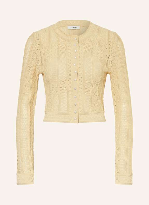SANDRO Strickjacke mit Glitzergarn GOLD