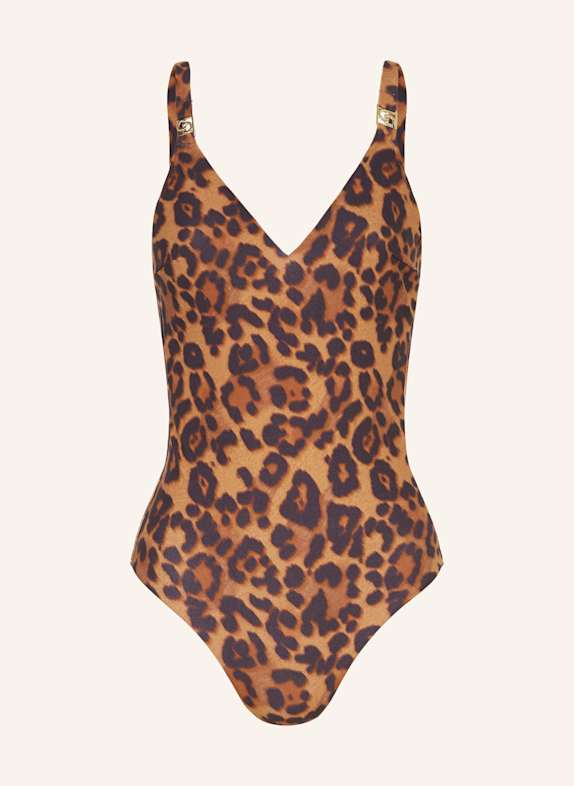 CHANTELLE SAUVAGE swimsuit BROWN/ DARK BROWN