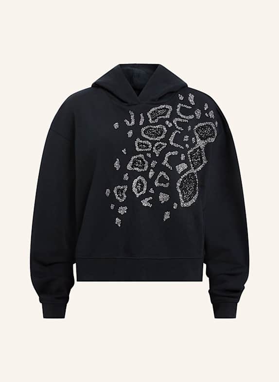 ALLSAINTS Cropped-Hoodie mit Schmuckperlen SCHWARZ