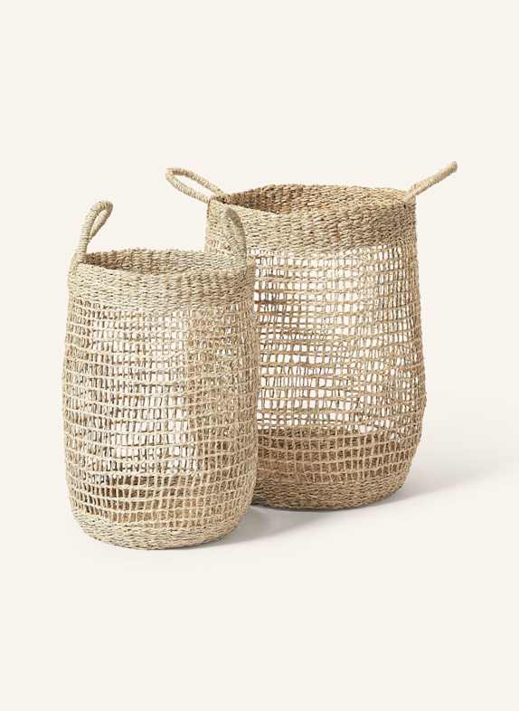 Westwing Collection 2er-Set Aufbewahrungskörbe IAN BEIGE