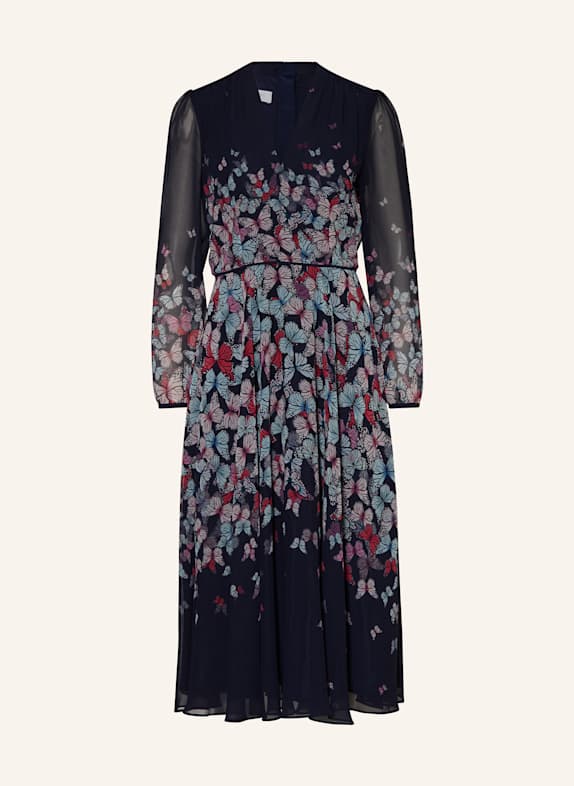 HOBBS Kleid AURORA DUNKELBLAU/ ROT/ MINT