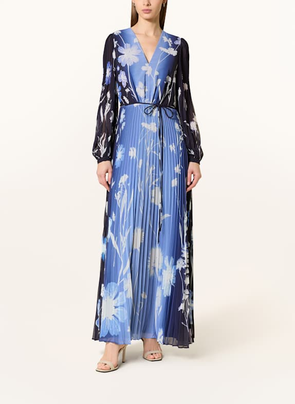 Phase Eight Kleid ANNIE mit Plissees DUNKELBLAU/ HELLBLAU/ WEISS