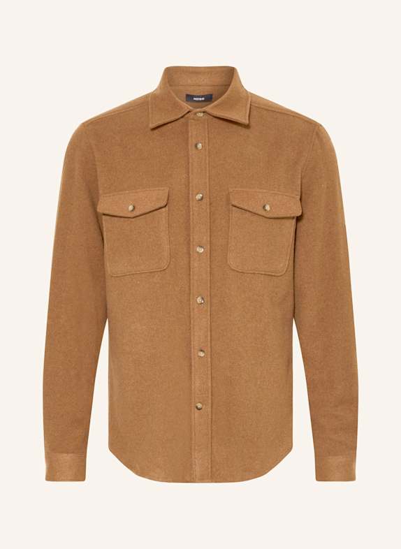 REISS Overshirt CAMEL
