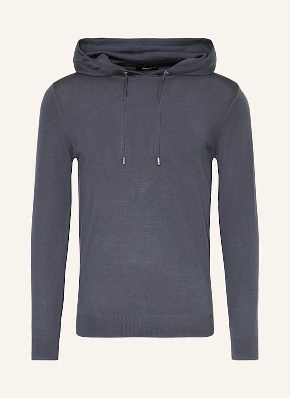 REISS Strick-Hoodie HOLLAND BLAUGRAU