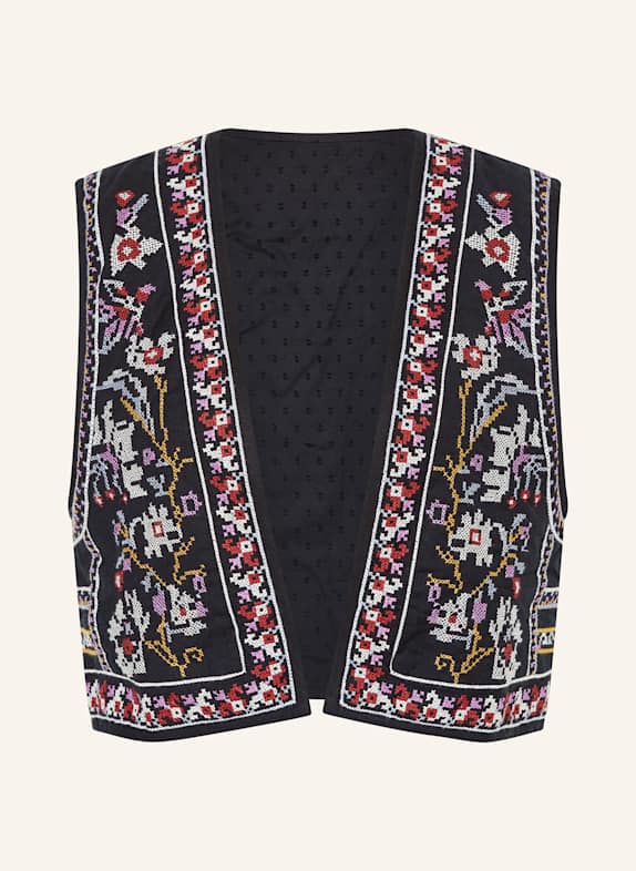 ba&sh Weste COCO DUNKELBLAU/ WEISS/ PINK