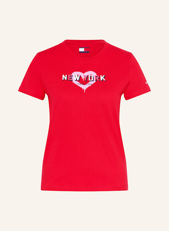 TOMMY JEANS T-Shirt ROT