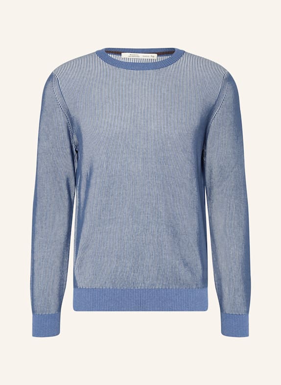 MAURIZIO  BALDASSARI Pull VANISE avec soie BLEU FONCÉ / CRÈME