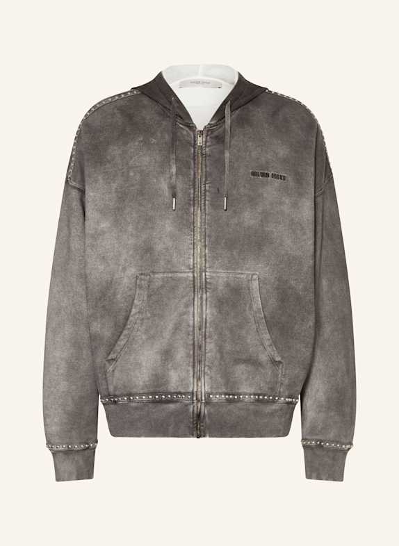GOLDEN GOOSE Sweatjacke mit Nieten DUNKELGRAU
