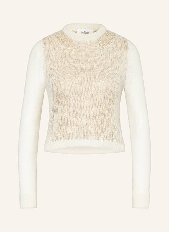ba&sh Pullover DIEGO mit Pailletten ECRU