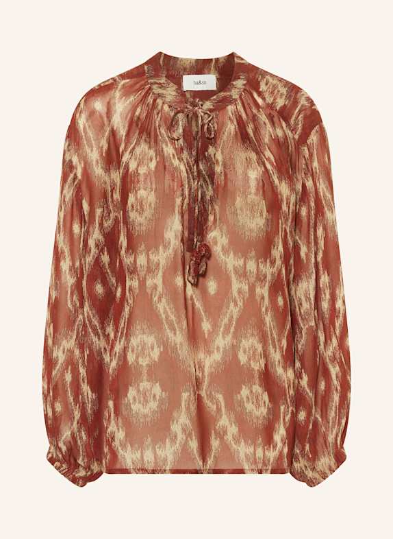 ba&sh Blusenshirt MENAELLE DUNKELROT/ HELLGELB