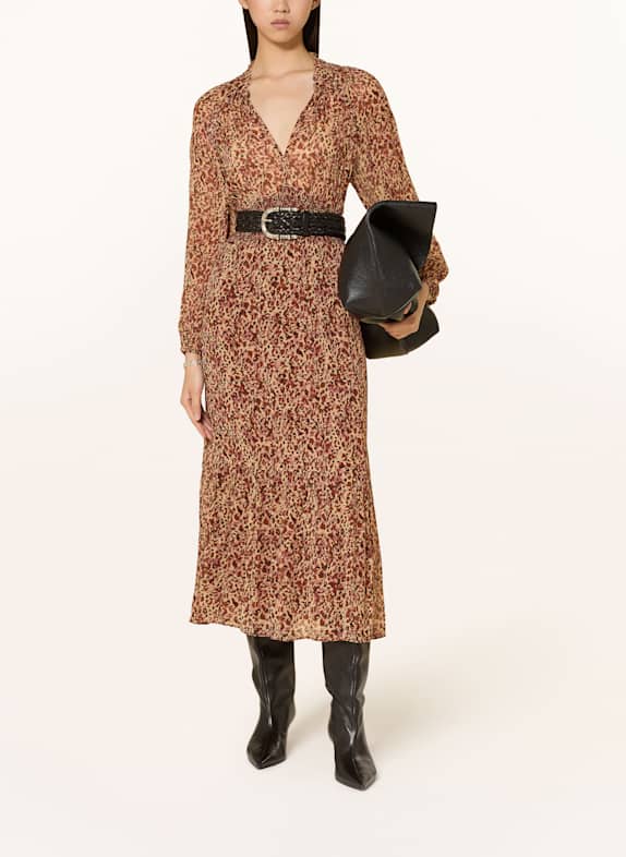 ba&sh Kleid CORALY HELLORANGE/ DUNKELORANGE/ ROSÉ