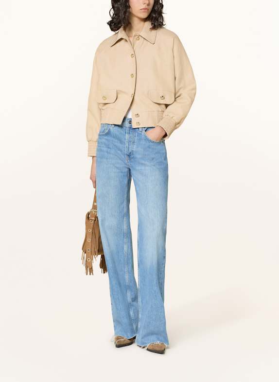 maje Blouson mit Leinen BEIGE