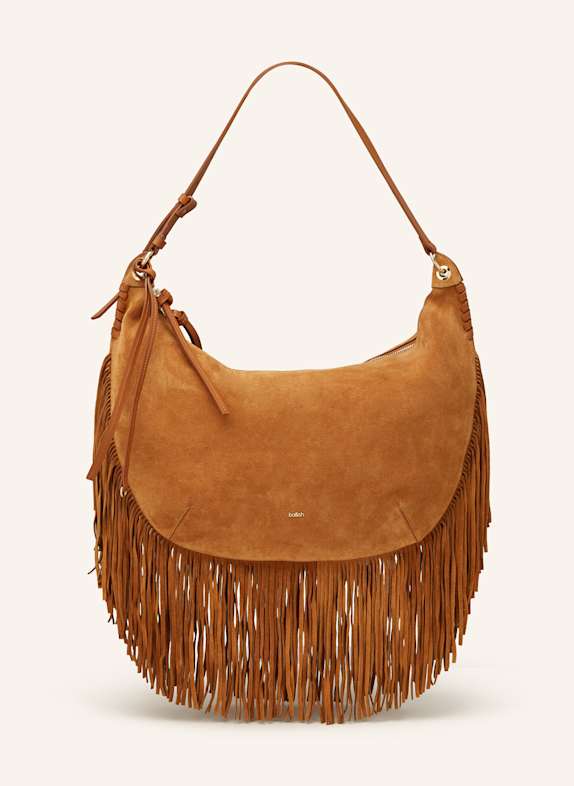 ba&sh Schultertasche XL COGNAC