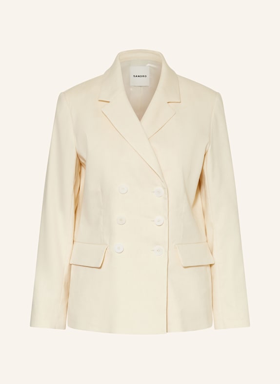 SANDRO Blazer mit Leinen ECRU