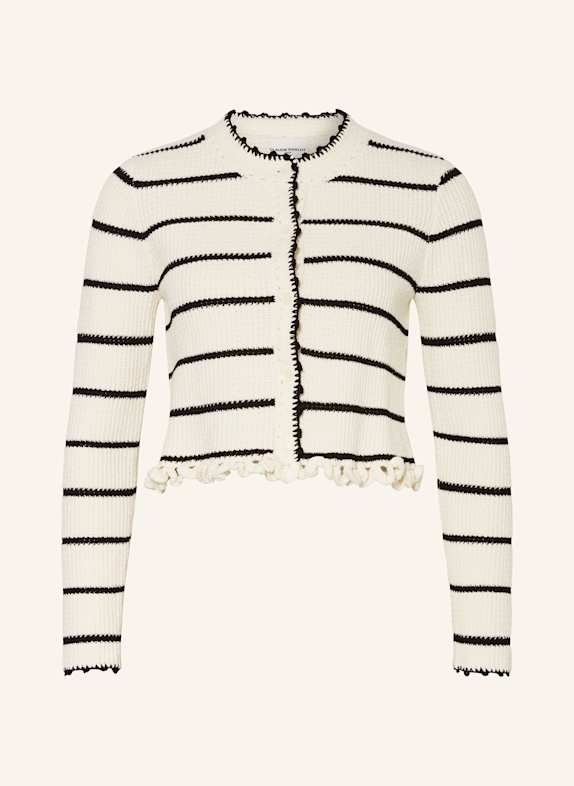 CLAUDIE PIERLOT Strickjacke WEISS/ SCHWARZ