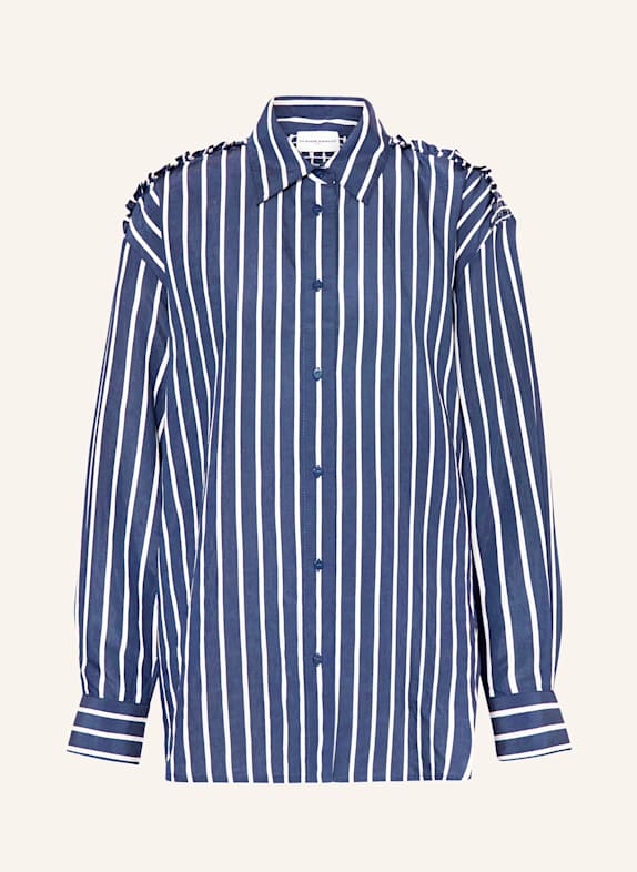 CLAUDIE PIERLOT Hemdbluse BLAU/ WEISS