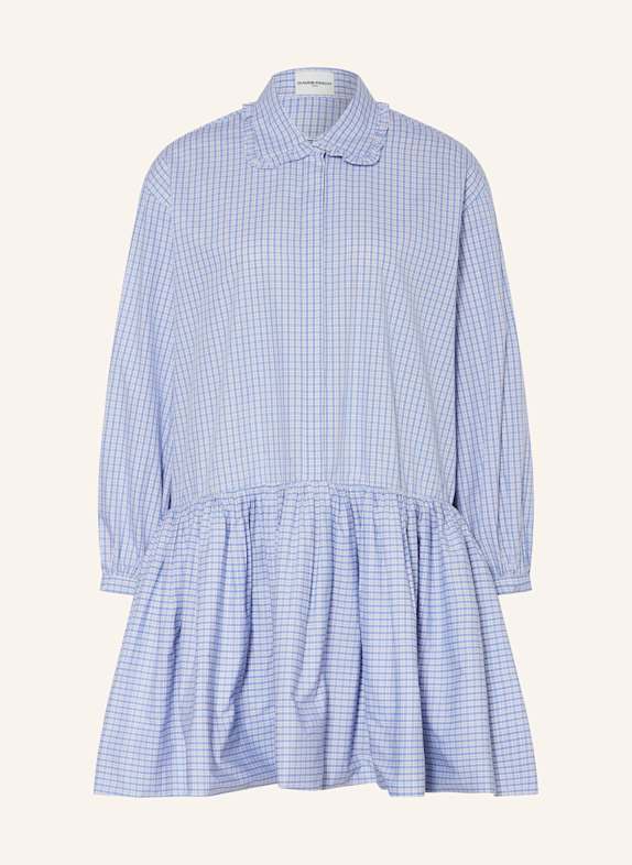 CLAUDIE PIERLOT Hemdblusenkleid HELLBLAU/ WEISS
