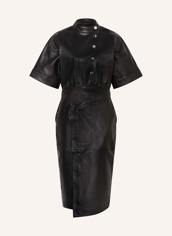 ba&sh Lederkleid SCHWARZ