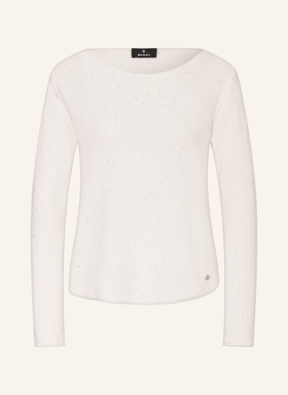monari Pullover mit Pailletten ECRU