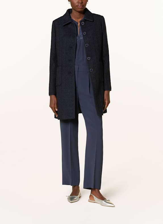 HOBBS Tweed-Mantel ELAINE DUNKELBLAU