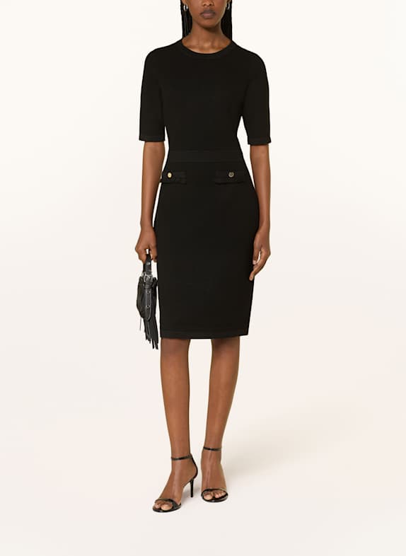HOBBS Strickkleid PETRA mit 3/4-Arm SCHWARZ