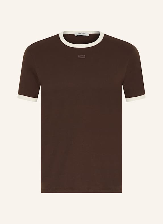 SANDRO T-Shirt DUNKELBRAUN
