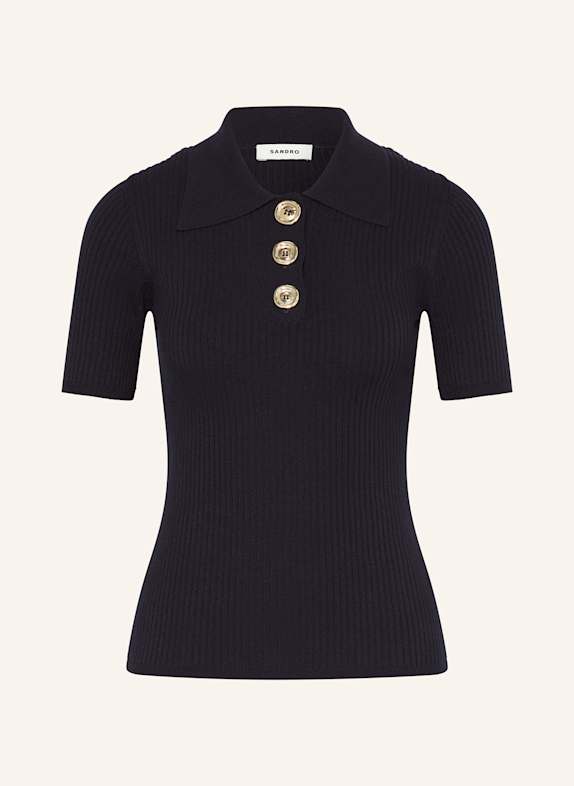 SANDRO Strickshirt SCHWARZ