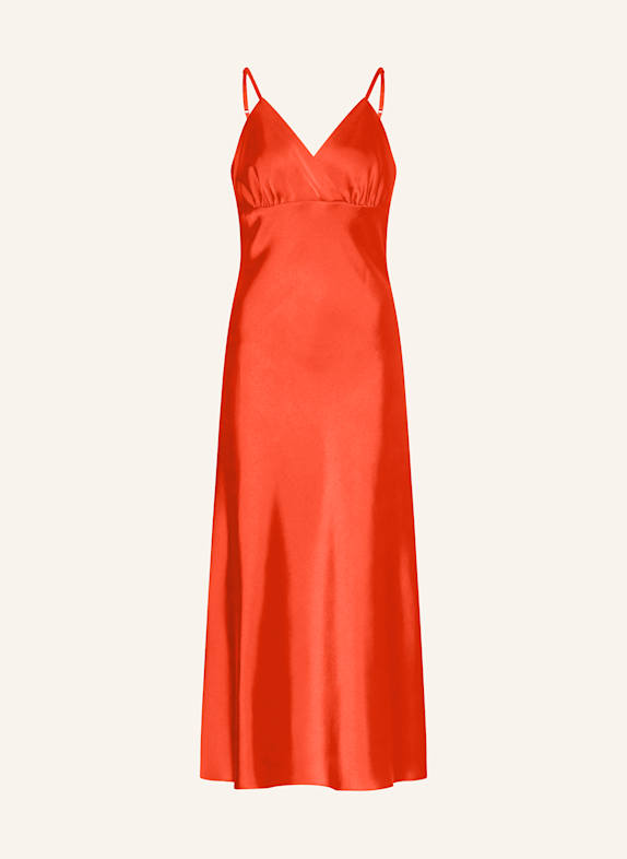 SANDRO Satinkleid ORANGE