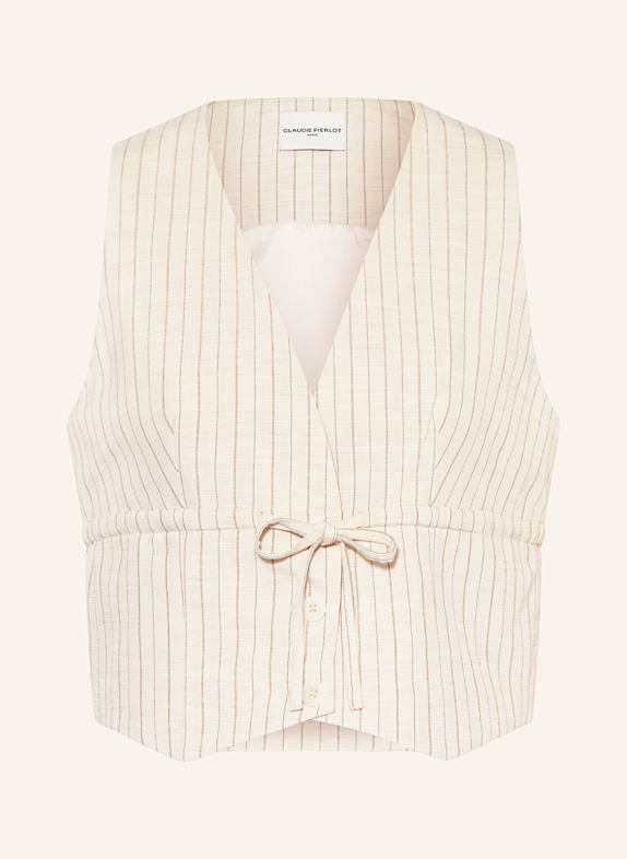 CLAUDIE PIERLOT Weste ECRU/ SCHWARZ