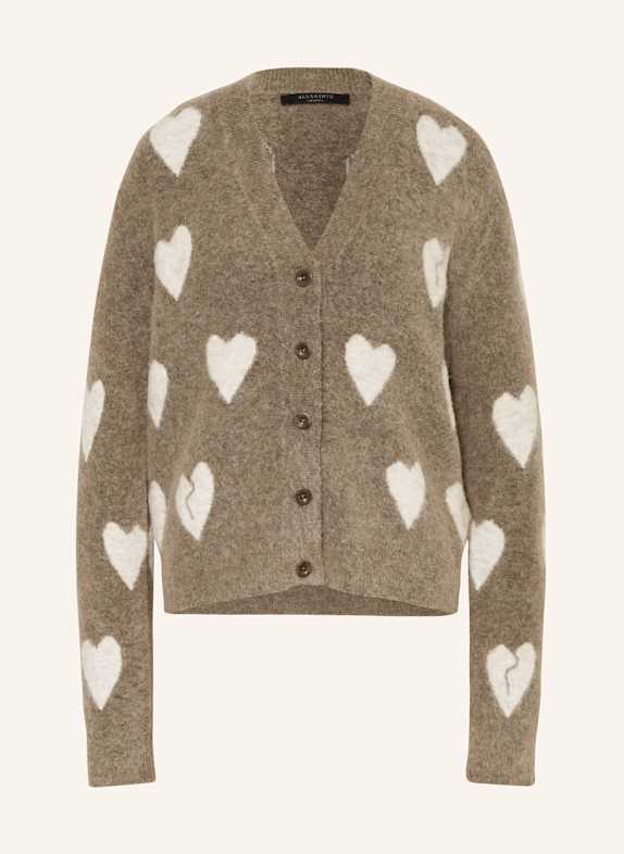 ALLSAINTS Strickjacke AMORA mit Alpaka TAUPE/ BEIGE